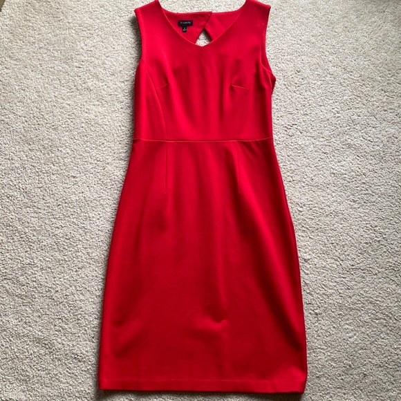TALBOTS Red Sleeveless Fitted Dress 4 - Picture 1 of 16
